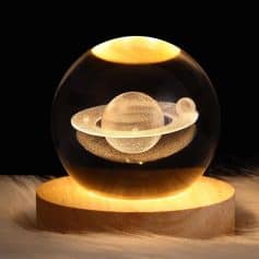 3D Moon & Planet Galaxy Crystal Ball LED Night Light