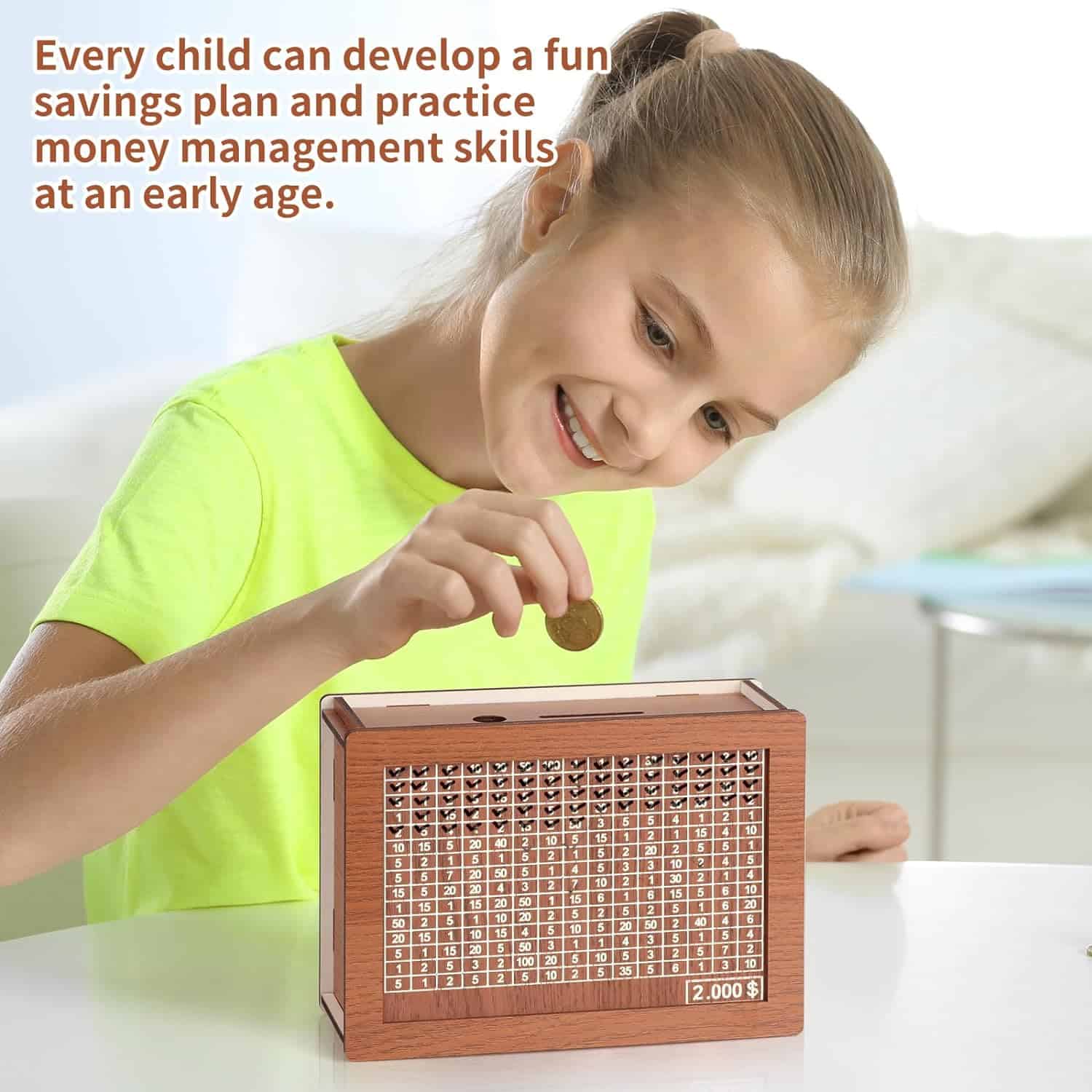 Wooden Money Bank with Smart Savings Counter - Image 4