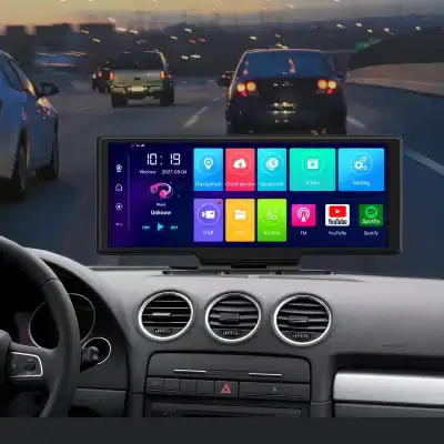 Alternative view of 10.26" 4K Touchscreen Rearview Mirror Dash Cam with CarPlay & Android Auto