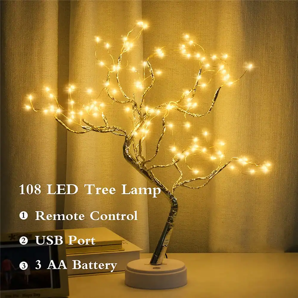 108 LED Fairy Light Spirit Bonsai Tree Night Lamp - Image 3