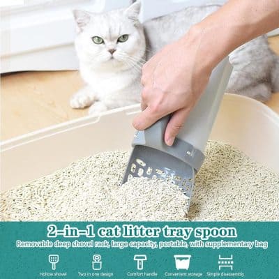 Alternative view of Multi-Functional Cat Litter Scoop with Integrated Waste Container and Refill Bags