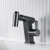Grey Multifunctional Pull Out Basin Faucet
