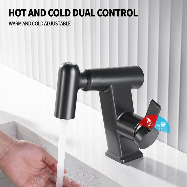 Grey Multifunctional Pull Out Basin Faucet - Image 5