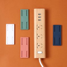 Alternative view of Seamless Wall-Mounted Power Strip and Cable Organizer