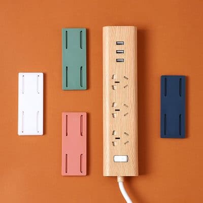 Alternative view of Seamless Wall-Mounted Power Strip and Cable Organizer