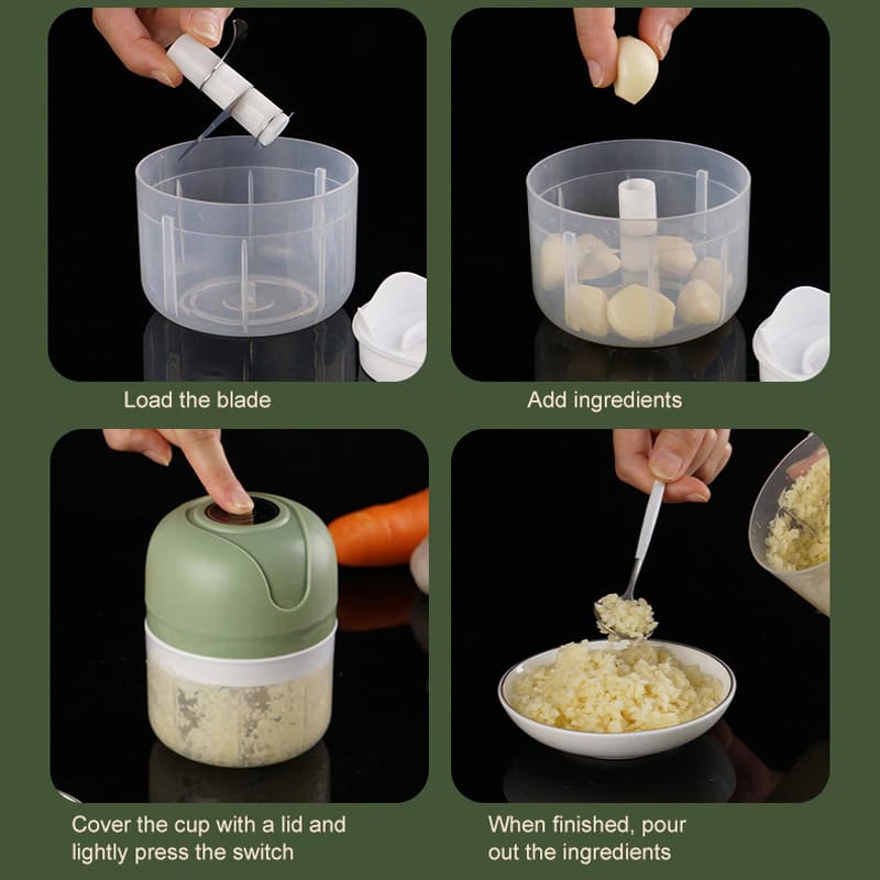 USB Rechargeable Mini Electric Garlic and Food Chopper - Image 5