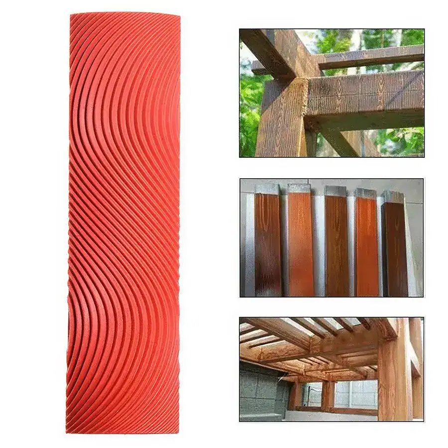 DIY Wood Graining Rubber Roller Set for Wall Painting and Home Decoration - Image 5