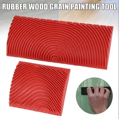 Alternative view of DIY Wood Graining Rubber Roller Set for Wall Painting and Home Decoration