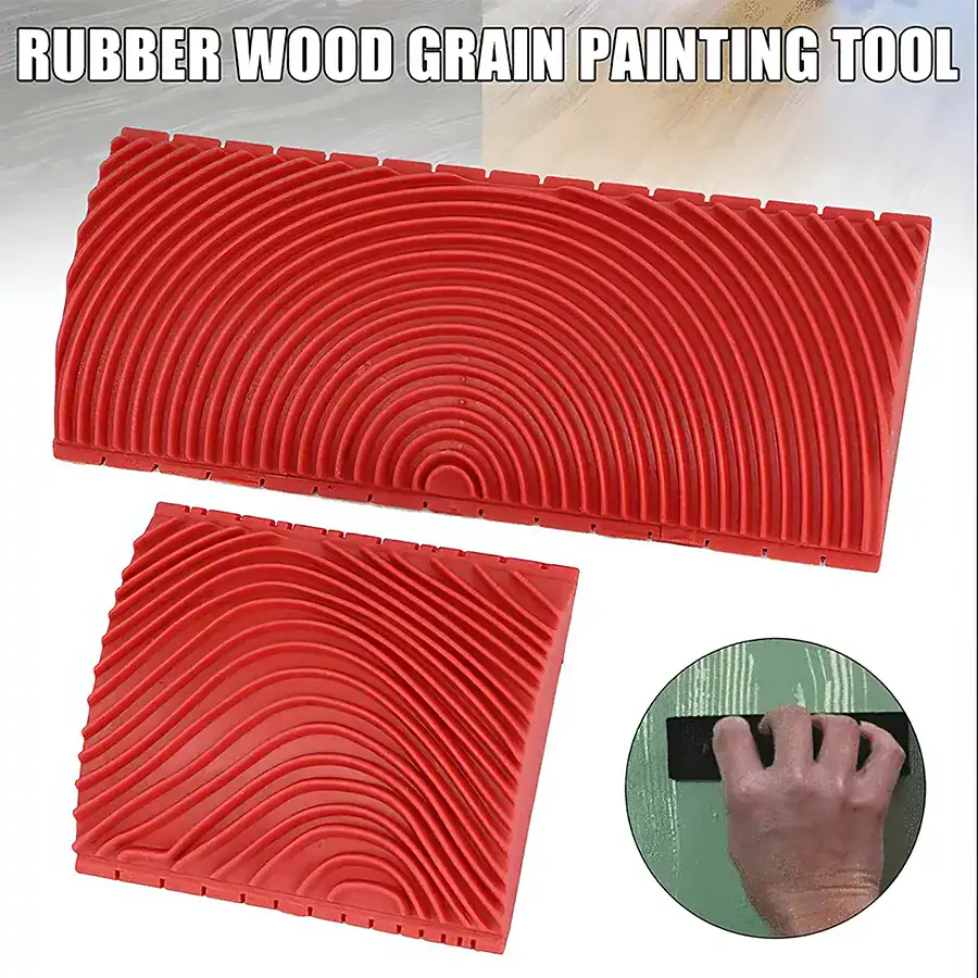 DIY Wood Graining Rubber Roller Set for Wall Painting and Home Decoration - Image 2