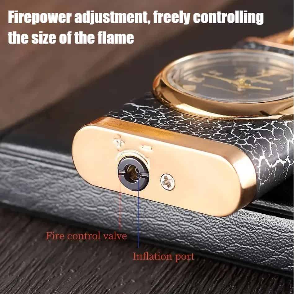 Dual Flame Metal Lighter with Crocodile Head Design - Image 6