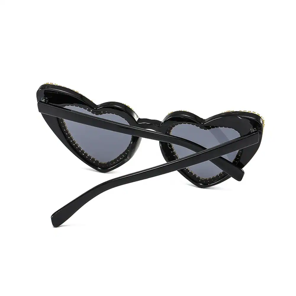 Rhinestone Heart-Shaped Cat Eye Sunglasses - Image 5