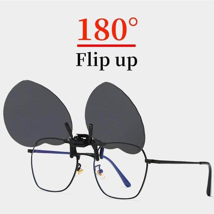 Adjustable flip-up glasses with 180° rotation, ideal for convenience and versatile vision correction in eye care. Perfect for optometrists and optical stores.