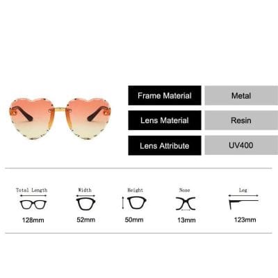 Stylish sunglasses with UV400 protection for women and men. Crafted with resin lenses and metal frames, these trendy sunglasses offer 128mm total length, 52mm width, and 50mm height.