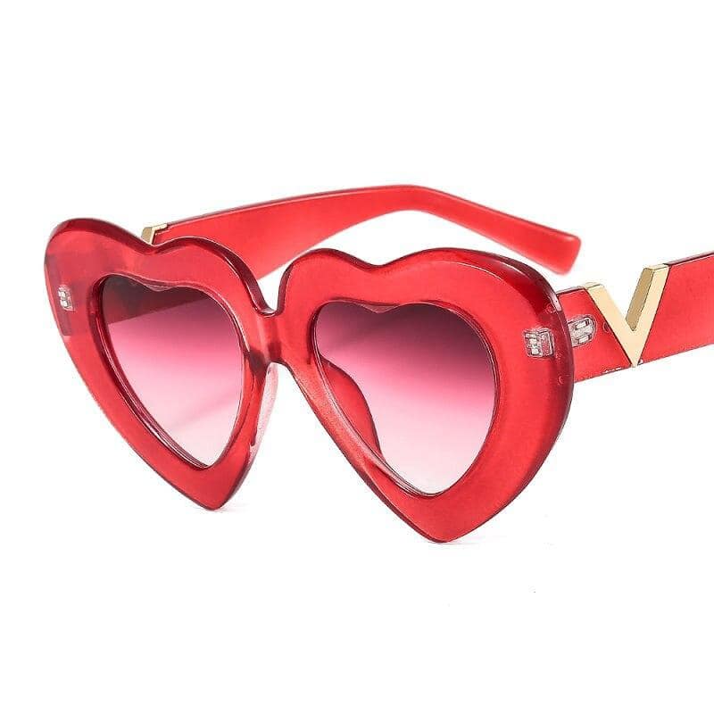 Heart-Shaped Vintage UV400 Sunglasses for Women and Men - Image 3