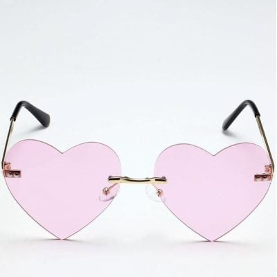 Alternative view of Pink Heart-Shaped Sunglasses for Women