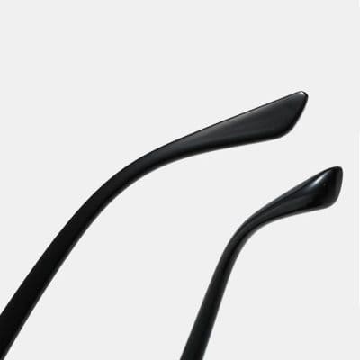 Elegant black eyeglass frame minimalist design for comfortable vision correction and fashion. Suitable for various lenses, perfect for daily wear.
