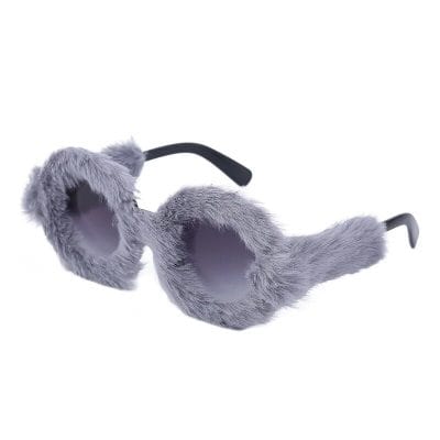 Eye mask with plush, fuzzy material for sleep, relaxation, or costume use. Soft, comfortable, ideal for naps or themed parties, enhancing rest quality locally or during travel.