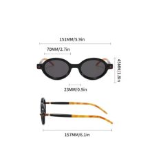 High-quality sunglasses with precise measurements for optimal fit, comfort, and eye protection, featuring durable frames and UV-protected lenses for stylish outdoor wear.
