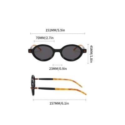 High-quality sunglasses with precise measurements for optimal fit, comfort, and eye protection, featuring durable frames and UV-protected lenses for stylish outdoor wear.