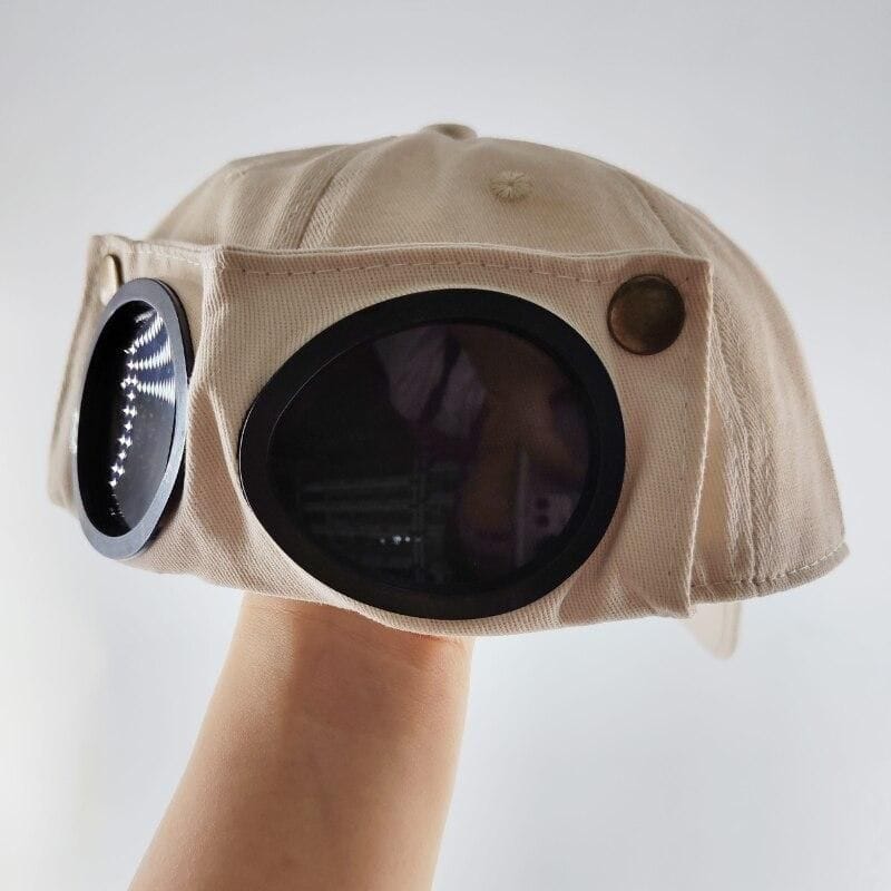 High-quality fabric cover with built-in smart watch lens and sensors, designed for eye protection and stylish appearance. Fits comfortably, combining functionality with fashion.