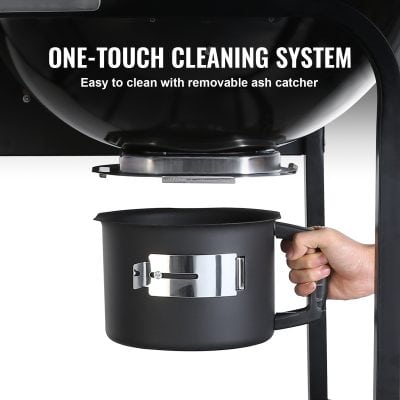 Modern coffee maker with one-touch cleaning system and removable ash catcher for easy maintenance. Compact design ideal for home or office use. Efficient cleaning makes coffee brewing hassle-free.