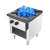 High-quality commercial gas stove with open flame, durable construction, and professional-grade burners for efficient kitchen use. Perfect for restaurants and culinary settings.