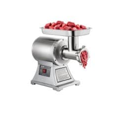 Commercial stainless steel meat grinder for grinding beef, pork, and other meats efficiently. Perfect for butcher shops, restaurants, and home use. Heavy-duty and easy to operate.