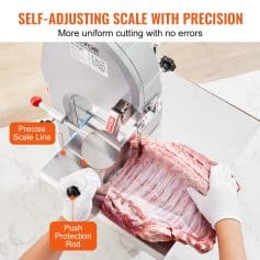 Alternative view of Commercial Electric Meat Bandsaw 1100W with Adjustable Cutting Thickness
