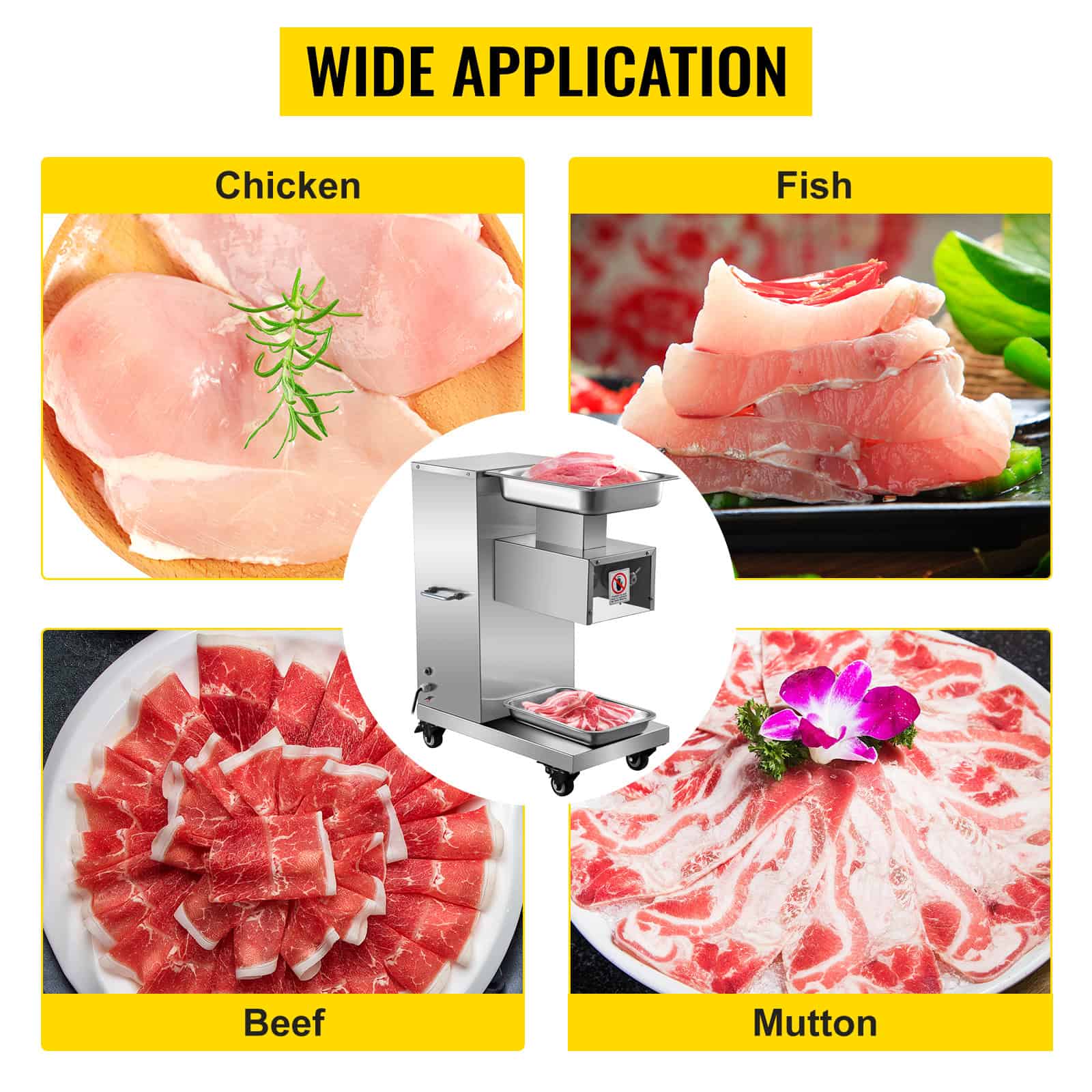 Thinly sliced chicken meat displayed with garnish for culinary use.
