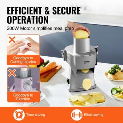 High-quality vegetable slicer for safe, quick, and easy food preparation. Ideal for cutting potatoes, carrots, and cucumbers without injuries. Perfect for a modern kitchen and food business.