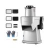 Heavy-duty meat grinder with multiple blades, grinding plates, and cleaning brushes for efficient meat processing and food preparation.