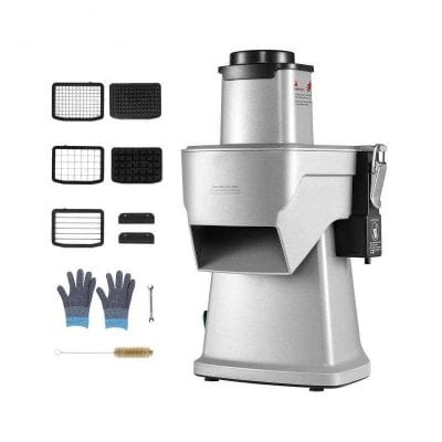 Heavy-duty meat grinder with multiple blades, grinding plates, and cleaning brushes for efficient meat processing and food preparation.