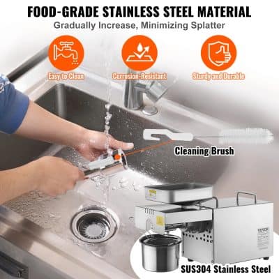 High-quality food-grade stainless steel, easy to clean, corrosion-resistant, and highly durable for professional and home kitchens.
