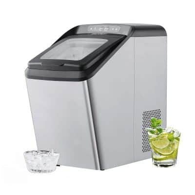 Compact ice maker machine for fast and efficient ice production, ideal for home, office, and salon use. Modern design with easy controls ensures quick ice making with minimal effort.