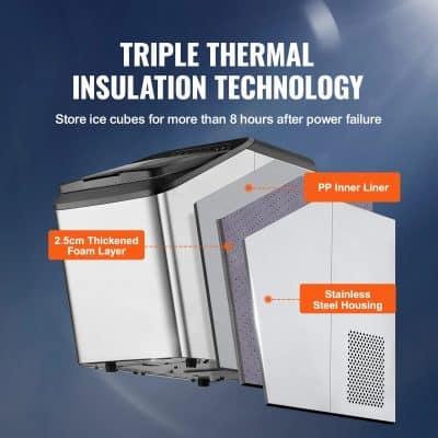 High-tech thermal insulation device for skincare and beauty treatments. Features thick foam layers, inner liner, and stainless steel housing for professional aesthetic procedures.