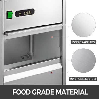 Durable food grade ABS material for safe food storage.
