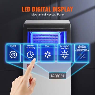 Optical digital display panel showing control buttons for medical devices or aesthetic clinic equipment with touchscreen and LED indicators.