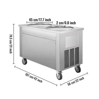 High-quality stainless steel ice cream display freezer with advanced cooling technology, digital temperature control, and mobility wheels for easy handling—perfect for ice cream shops and cafes.