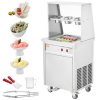 Ice cream display freezer for ice cream shops and cafes, with stainless steel finish, adjustable temperature control, and mobile casters for easy positioning. Perfect for dessert presentation.