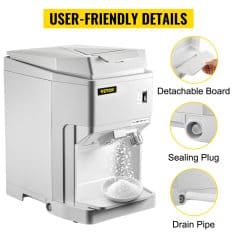 Efficient, user-friendly ice maker with detachable board, sealing plug, and drain pipe for easy cleaning and maintenance. Perfect for medical and commercial use.