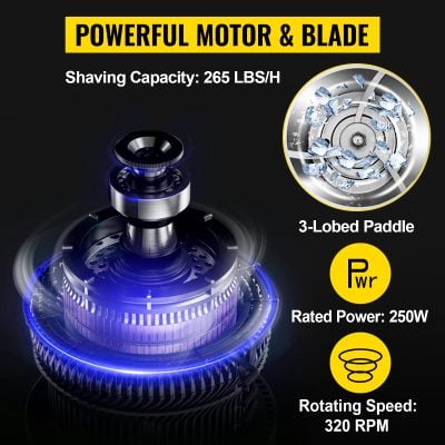 High-performance electric shaver with advanced motor and blade design, featuring 265 LBS/H capacity for a smooth shaving experience. Perfect for men seeking quality grooming tools.