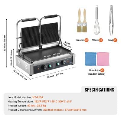 Crepe Maker, Commercial Electric Griddle, with Accessories.