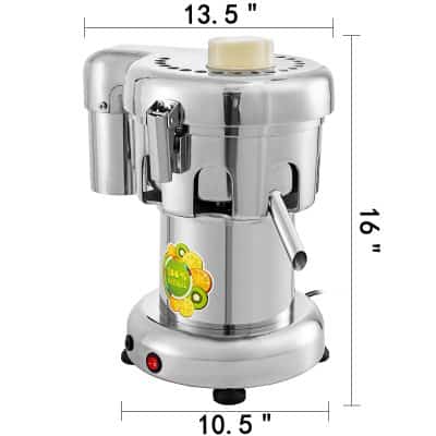 Commercial stainless steel fruit juice extractor for healthy smoothies and drinks. Compact, durable, perfect for cafes and juice bars. Easy to use and clean.