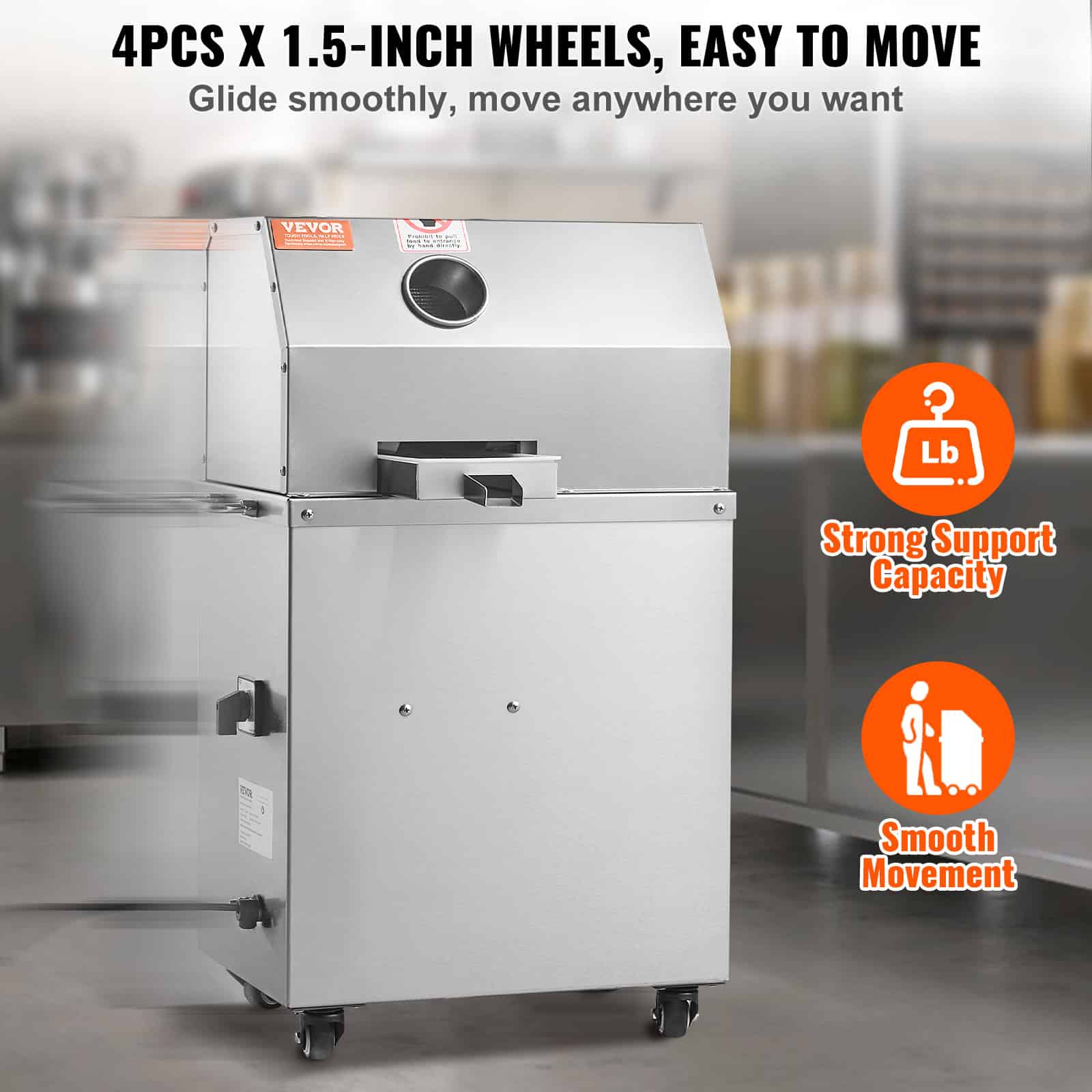 4-piece 1.5-inch wheels provide smooth mobility for medical carts with strong support capacity and easy maneuverability.