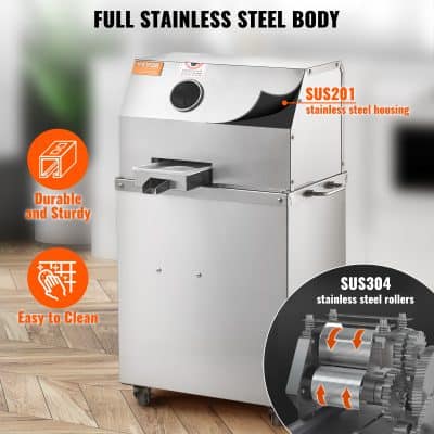 Durable, easy-to-clean stainless steel body with SUS201 and SUS304 rollers for efficient sterilization processes.