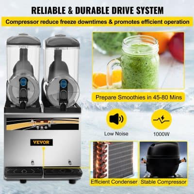 A commercial refrigeration drive system with dual transparent tanks, efficient condenser, and stable compressor, ideal for maintaining optimal temperatures for medical and commercial use.