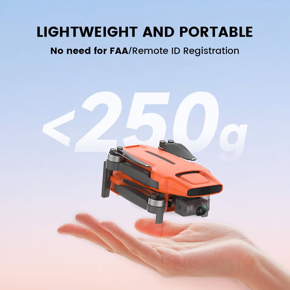 Lightweight portable drone under 250g, no FAA registration required, ideal for medical deliveries and quick tasks.