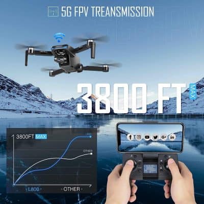 High-tech drone equipped with 5G FPV transmission showcasing advanced drone technology.