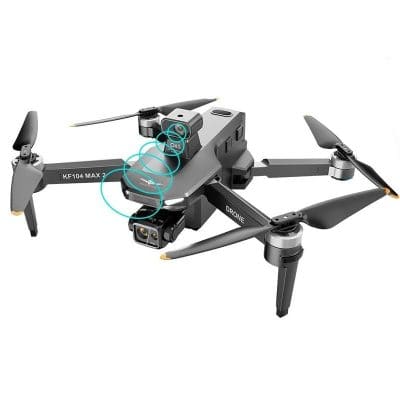 High-tech drone equipped with precision cameras, used for medical diagnostics, eye examinations, and optical surveys. Perfect for clinics seeking modern solutions in healthcare and optometry.