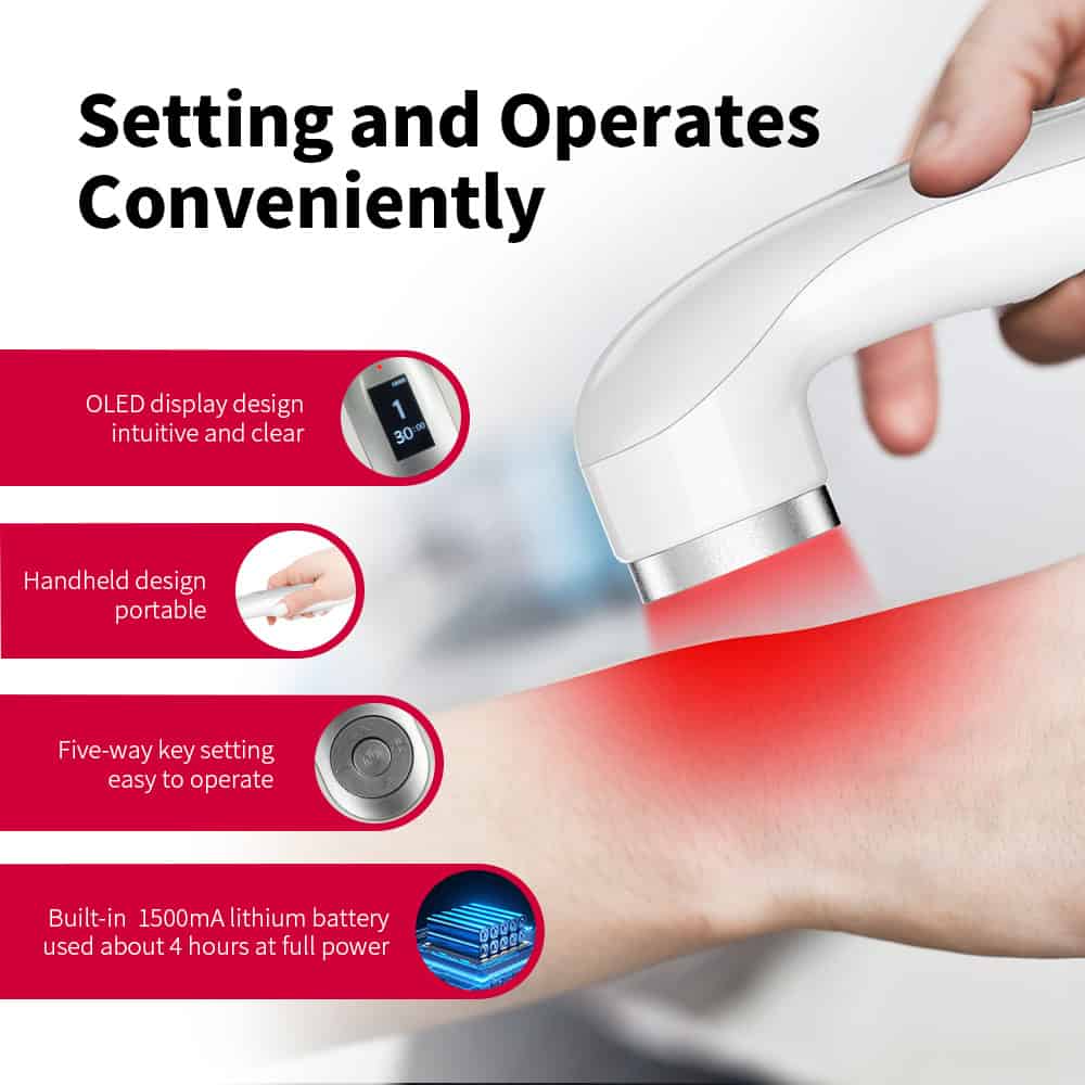 Handheld Cold Laser Therapy Device for Pain Relief with LED Display - Image 2